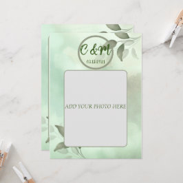 ベトナムの春緑化結婚式招待状 招待状