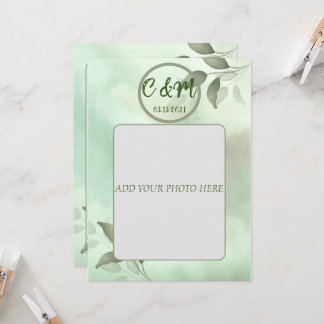 ベトナムの春緑化結婚式招待状 招待状