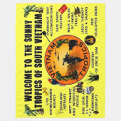 ベトナムの晴れた熱帯地方へようこそ フリースブランケット (正面)