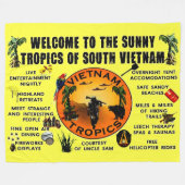 ベトナムの晴れた熱帯地方へようこそ フリースブランケット (正面(横))