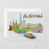 ベトナムの有名な都市ホーチミン ポストカード (正面/裏面)