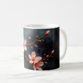 ベトナムの桃の花アート コーヒーマグカップ (正面右)