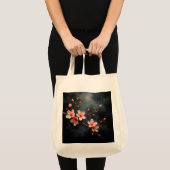 ベトナムの桃の花アート トートバッグ (正面(商品))