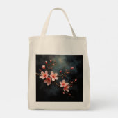 ベトナムの桃の花アート トートバッグ (裏面)