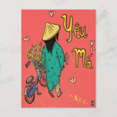 ベトナムの母イラストレーション母の日ギフト ポストカード (正面)