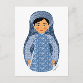 ベトナムの水マトリョシカ葉書 ポストカード