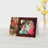 ベトナムの犬の年 写真フレーム GC2 カード (黄色い花)