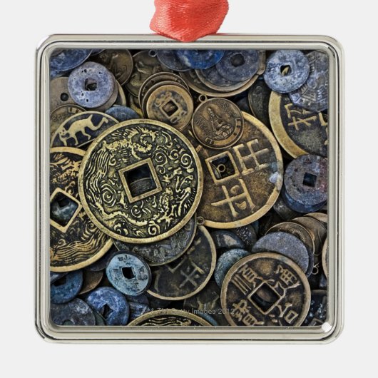 ベトナムの硬貨の閉めて下さい メタルオーナメント (正面)