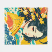 ベトナムの精神 フリースブランケット (正面(横))