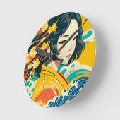 ベトナムの精神 ラウンド壁時計 (傾斜)