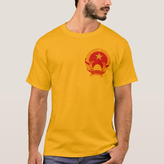 ベトナムの紋章付き外衣。 VIETの記号 Tシャツ (正面)