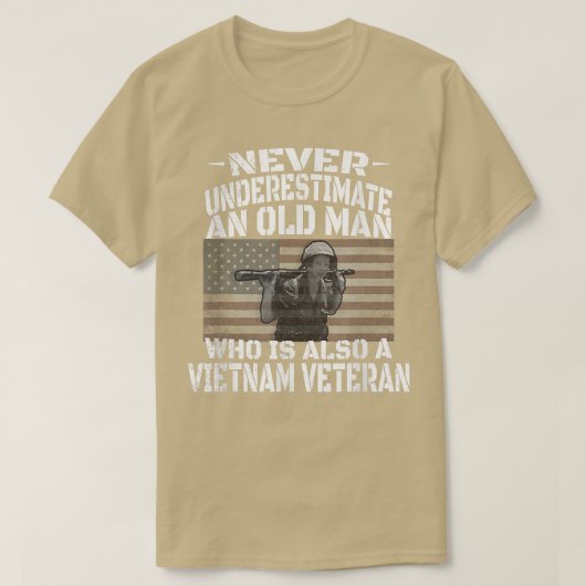 ベトナムの老人退役軍人T Tシャツ (デザイン正面)