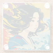 ベトナムの若い女性 ガラスコースター (裏面)