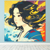 ベトナムの若い女性 キャンバスプリント (インサイチュ (ウッドフロア))