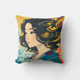 ベトナムの若い女性 クッション