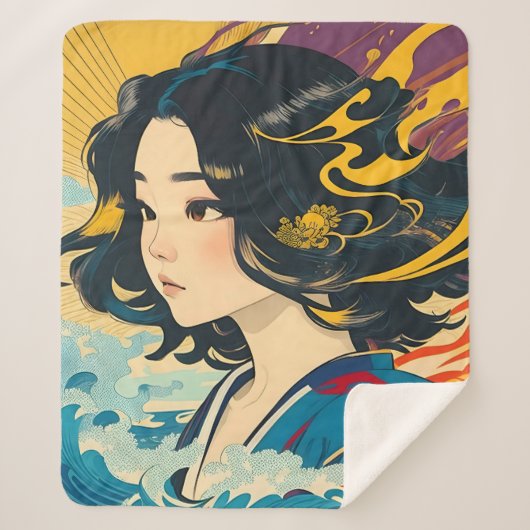 ベトナムの若い女性 シェルパブランケット (正面)