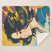 ベトナムの若い女性 シェルパブランケット (正面(横))