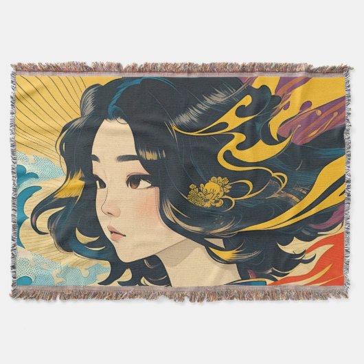 ベトナムの若い女性 スローブランケット (正面)