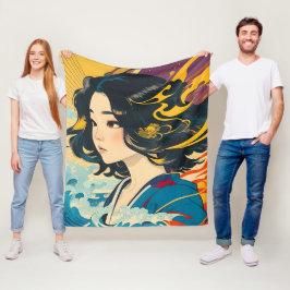 ベトナムの若い女性 フリースブランケット