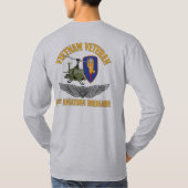 ベトナムの退役軍人の航空機乗務員の翼 Tシャツ (裏面)