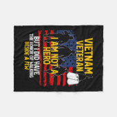 ベトナムの退役軍人、私はヒーローではない、退役軍人 フリースブランケット (正面(横))