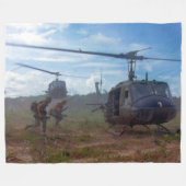 ベトナムの101stの兵士 フリースブランケット (正面(横))