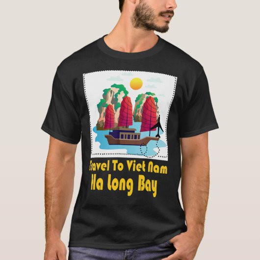 ベトナムへの旅行へようこそHa Long Bay Tシャツ (正面)