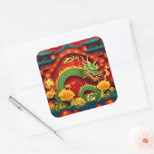 ベトナムグリーンドラゴン新年2024 SqS スクエアシール (封筒)