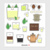 ベトナムコーヒー&ティー15かわいいのセット シール (シート)