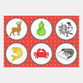 ベトナムサイコロゲームボード – 3ベッティングマット ラッピングペーパーシート (正面)