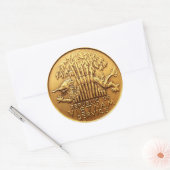 ベトナムサービスメダルステッカー ラウンドシール (封筒)