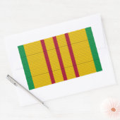 ベトナムサービスメダルリボン 長方形シール (封筒)