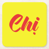 ベトナムシスター – チョンếン語ệVit スクエアペーパーコースター (正面)