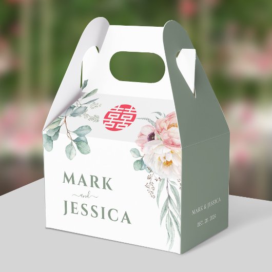 ベトナムダブルハピネス結婚牡丹 フェイバーボックス