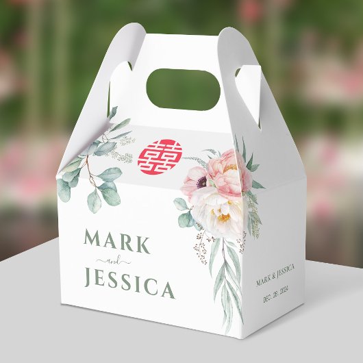 ベトナムダブルハピネス結婚牡丹 フェイバーボックス