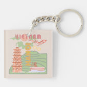 ベトナムトラベルアート，ヴィンテージ キーホルダー (裏面)