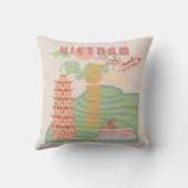 ベトナムトラベルアート,ヴィンテージ クッション (裏面)