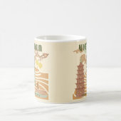 ベトナムトラベルアート，ヴィンテージ コーヒーマグカップ (中央)