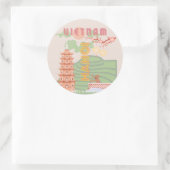 ベトナムトラベルアート，ヴィンテージ ラウンドシール (バッグ)