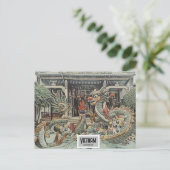 ベトナムドラゴン寺、カスタマイズ可能な日付 ポストカード (スタンド正面)