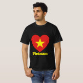 ベトナムハート国旗Tシャツ Tシャツ (正面フル)