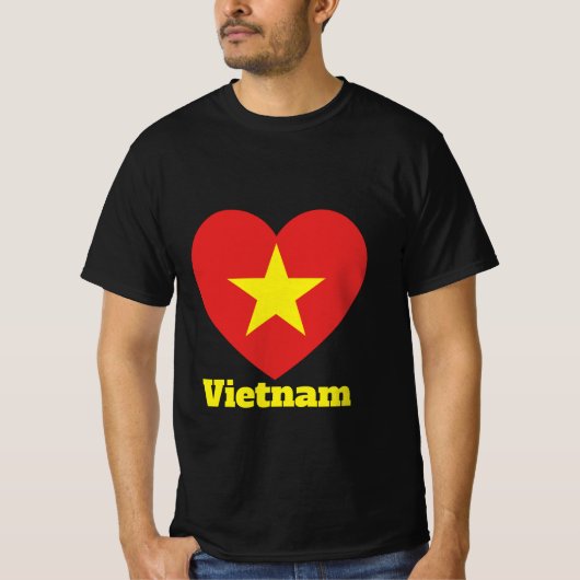 ベトナムハート国旗Tシャツ Tシャツ (正面)