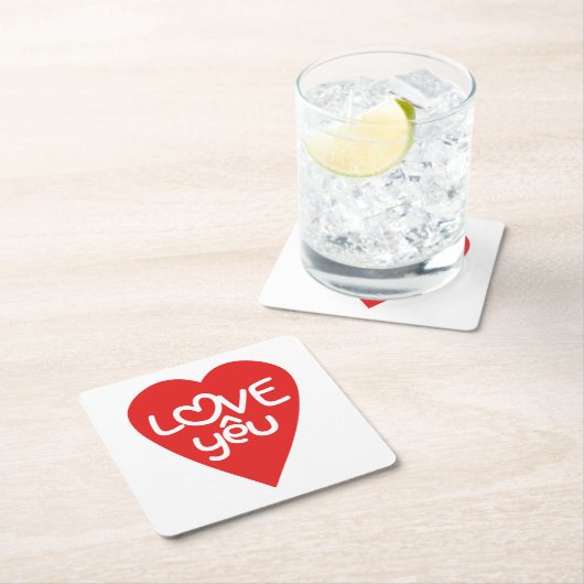 ベトナムバレンタイン♥ラブイェウ♥アジアワードプレイ スクエアペーパーコースター (インサイチュ)