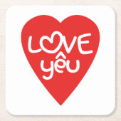 ベトナムバレンタイン♥ラブイェウ♥アジアワードプレイ スクエアペーパーコースター (正面)
