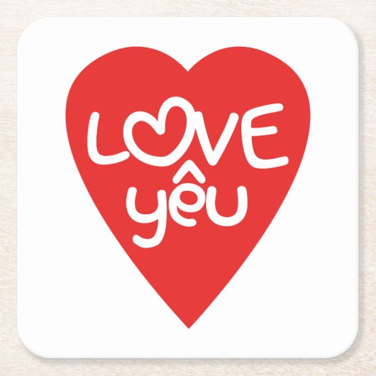 ベトナムバレンタイン♥ラブイェウ♥アジアワードプレイ スクエアペーパーコースター (正面)