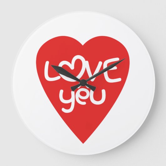 ベトナムバレンタ♥インラブイエア♥ジアンワードプレイ ラージ壁時計 (正面)