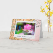 ベトナムピンクロータスフラワーフローラエンブレム カード (黄色い花)