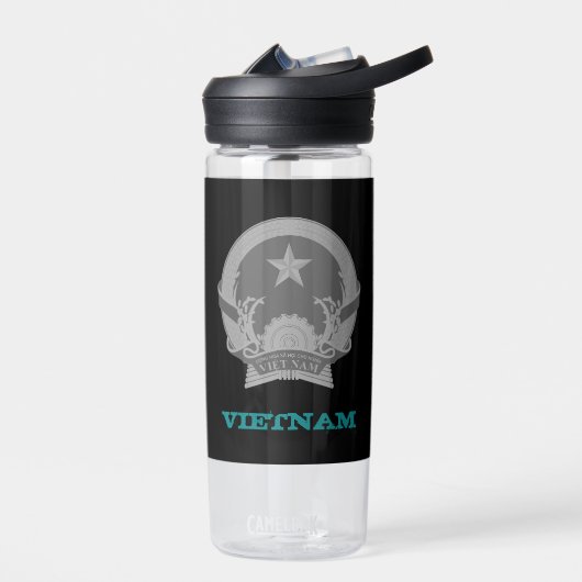 ベトナムフィットネスとベトナムの武器のコート/旗 ウォーターボトル (左面)