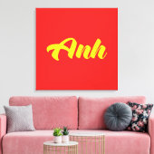 ベトナムブラザー – Anh ～ế Ting Vitệ言語 キャンバスプリント (インサイチュ (リビング))