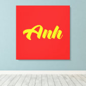 ベトナムブラザー – Anh ～ế Ting Vitệ言語 キャンバスプリント (インサイチュ (ウッドフロア))